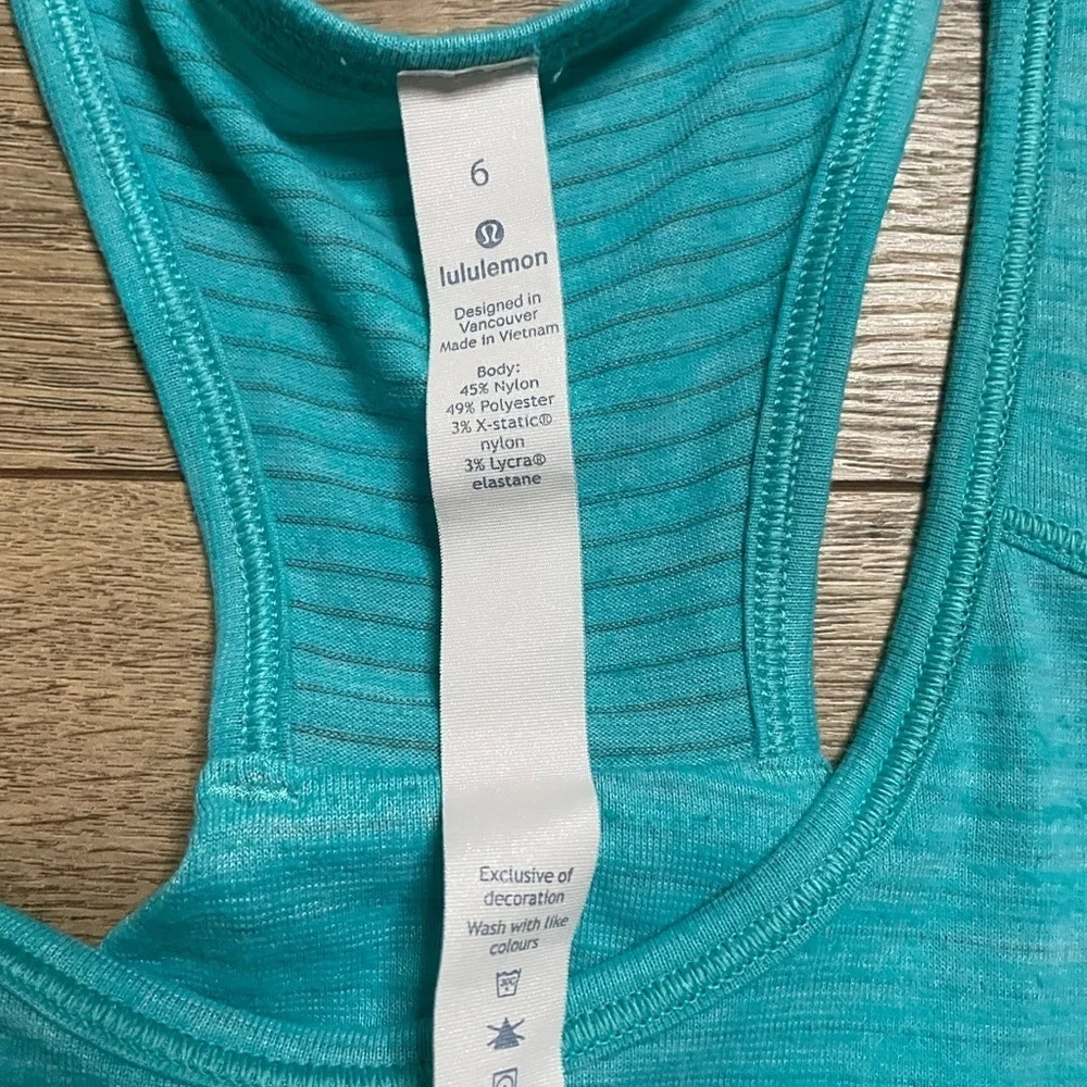 Lululemon Athletica Turquoise Tank Top